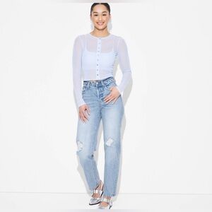 Women's High Rise Straight Jeans